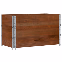 vidaXL Pallet Collars Garden Raised Bed Vegetable Planter Box Solid Wood Pine - dark brown, 100 x 50 cm/ 3 pcs - Additional view 4