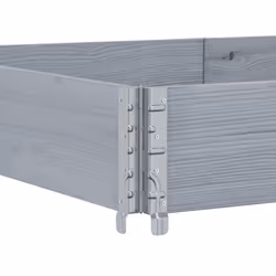 vidaXL Pallet Collars Garden Raised Bed Vegetable Planter Box Solid Wood Pine - grey, 150 x 50 cm/ 3 pcs - Additional view 4