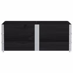 vidaXL Pallet Collars Garden Raised Bed Vegetable Planter Box Solid Wood Pine - black, 150 x 100 cm/ 3 pcs - Additional view 2
