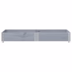 vidaXL Garden Planter Outdoor Flower Pot Planter Pot Grey Solid Wood Pine - Additional view 2