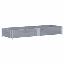 vidaXL Garden Planter Outdoor Flower Pot Planter Pot Grey Solid Wood Pine - Additional view 4