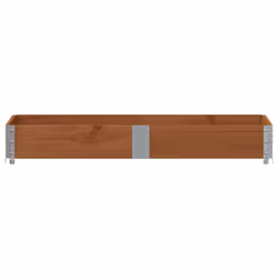 vidaXL Garden Planter Outdoor Flower Pot Planter Pot Brown Solid Wood Pine - Additional view 2