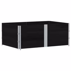 vidaXL Garden Planter Outdoor Flower Pot Planter Pot Black Solid Wood Pine - Additional view 4
