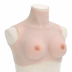 vidaXL SiliconeÂ BreastplateÂ for Crossdressers Fake Breast Forms Tan H Cup - caucasian, c/ silicon