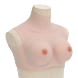 vidaXL SiliconeÂ BreastplateÂ for Crossdressers Fake Breast Forms Tan H Cup - caucasian, d/ silicon