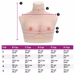 vidaXL SiliconeÂ BreastplateÂ for Crossdressers Fake Breast Forms Tan H Cup - caucasian, d/ silicon