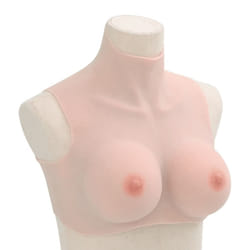 vidaXL SiliconeÂ BreastplateÂ for Crossdressers Fake Breast Forms Tan H Cup - caucasian, e/ silicon