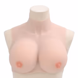 vidaXL SiliconeÂ BreastplateÂ for Crossdressers Fake Breast Forms Tan H Cup - caucasian, h/ cotton