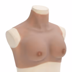 vidaXL SiliconeÂ BreastplateÂ for Crossdressers Fake Breast Forms Tan H Cup - tan, b/ cotton
