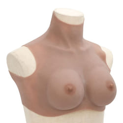 vidaXL SiliconeÂ BreastplateÂ for Crossdressers Fake Breast Forms Tan H Cup - tan, d/ silicon