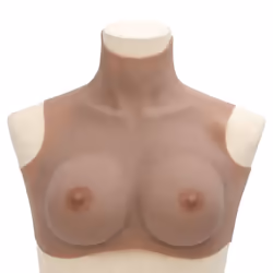 vidaXL SiliconeÂ BreastplateÂ for Crossdressers Fake Breast Forms Tan H Cup - tan, d/ silicon