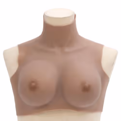 vidaXL SiliconeÂ BreastplateÂ for Crossdressers Fake Breast Forms Tan H Cup - tan, e/ cotton