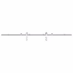 vidaXL Sliding Door Hardware Kit 200 cm Stainless Steel Silver