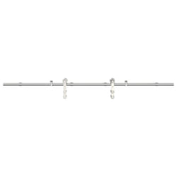 vidaXL Sliding Door Hardware Kit 200 cm Stainless Steel Silver