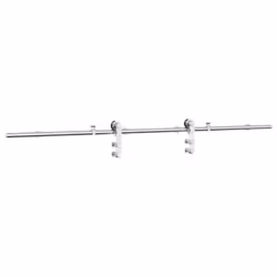 vidaXL Sliding Door Hardware Kit 200 cm Stainless Steel Silver - Additional view 4