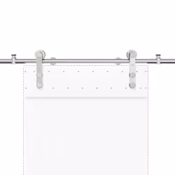 vidaXL Sliding Door Hardware Kit 200 cm Stainless Steel Silver - Additional view 7