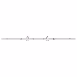 vidaXL Sliding Door Hardware Kit 200 cm Stainless Steel Silver - 183 cm