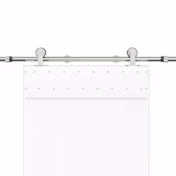 vidaXL Sliding Door Hardware Kit 200 cm Stainless Steel Silver - 183 cm - Additional view 7