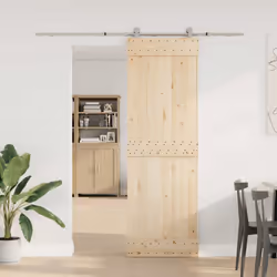 vidaXL Sliding Door Hardware Kit 200 cm Stainless Steel Silver - 200 cm