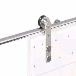 vidaXL Sliding Door Hardware Kit Sliding Barn Door Stainless Steel Silver - 183 cm - Additional view 8