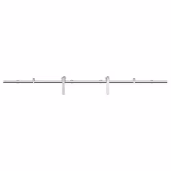 vidaXL Sliding Door Hardware Kit Sliding Barn Door Stainless Steel Silver - 200 cm