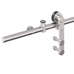 vidaXL Sliding Door Hardware Kit Sliding Barn Door Stainless Steel Silver - 200 cm - Additional view 9