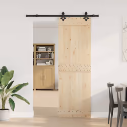 vidaXL Sliding Door Hardware Kit 152.5 cm Steel Black sliding door hardware