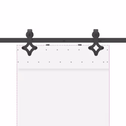 vidaXL Sliding Door Hardware Kit 152.5 cm Steel Black sliding door hardware - Additional view 7