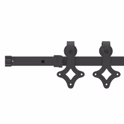vidaXL Sliding Door Hardware Kit 213.5 cm Steel Black sliding door hardware - Additional view 10