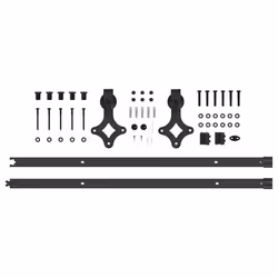 vidaXL Sliding Door Hardware Kit 213.5 cm Steel Black sliding door hardware - Additional view 4