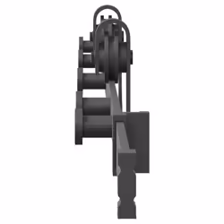 vidaXL Sliding Door Hardware Kit 213.5 cm Steel Black sliding door hardware - Additional view 5
