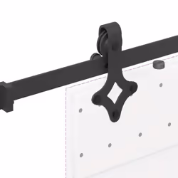 vidaXL Sliding Door Hardware Kit 213.5 cm Steel Black sliding door hardware - Additional view 8