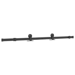 vidaXL Sliding Door Hardware Kit 152.5 cm Steel Black sliding door hardware