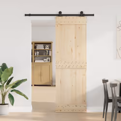 vidaXL Sliding Door Hardware Kit 152.5 cm Steel Black sliding door hardware