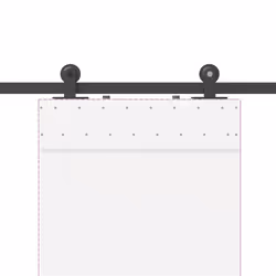 vidaXL Sliding Door Hardware Kit 152.5 cm Steel Black sliding door hardware - Additional view 7