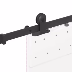 vidaXL Sliding Door Hardware Kit 152.5 cm Steel Black sliding door hardware - Additional view 8