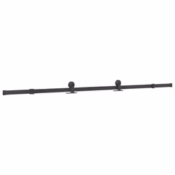 vidaXL Sliding Door Hardware Kit 213.5 cm Steel Black sliding door hardware