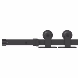 vidaXL Sliding Door Hardware Kit 213.5 cm Steel Black sliding door hardware - Additional view 10