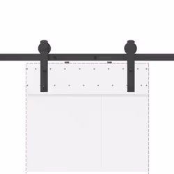 vidaXL Sliding Door Hardware Kit 213.5 cm Steel Black sliding door hardware - Additional view 7