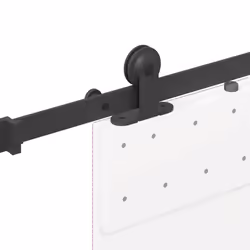 vidaXL Sliding Door Hardware Kit 213.5 cm Steel Black sliding door hardware - Additional view 8