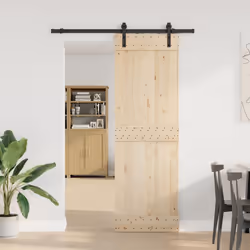 vidaXL Sliding Door Hardware Kit 152.5 cm Steel Black sliding door hardware