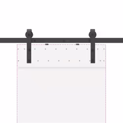 vidaXL Sliding Door Hardware Kit 152.5 cm Steel Black sliding door hardware - Additional view 7