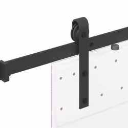 vidaXL Sliding Door Hardware Kit 152.5 cm Steel Black sliding door hardware - Additional view 8