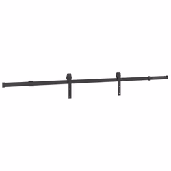 vidaXL Sliding Door Hardware Kit 213.5 cm Steel Black sliding door hardware