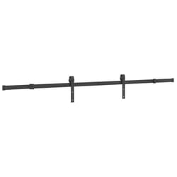 vidaXL Sliding Door Hardware Kit 213.5 cm Steel Black sliding door hardware