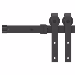 vidaXL Sliding Door Hardware Kit 213.5 cm Steel Black sliding door hardware - Additional view 10