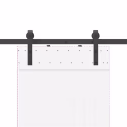 vidaXL Sliding Door Hardware Kit 213.5 cm Steel Black sliding door hardware - Additional view 7