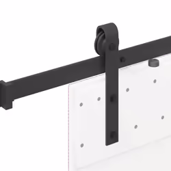 vidaXL Sliding Door Hardware Kit 213.5 cm Steel Black sliding door hardware - Additional view 8