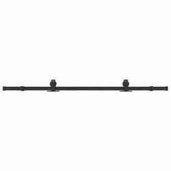 vidaXL Sliding Door Hardware Kit 213 cm Steel Black sliding door hardware - 183 cm