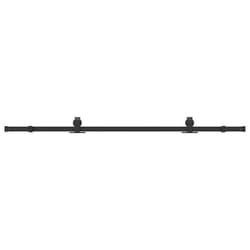 vidaXL Sliding Door Hardware Kit 213 cm Steel Black sliding door hardware - 200 cm